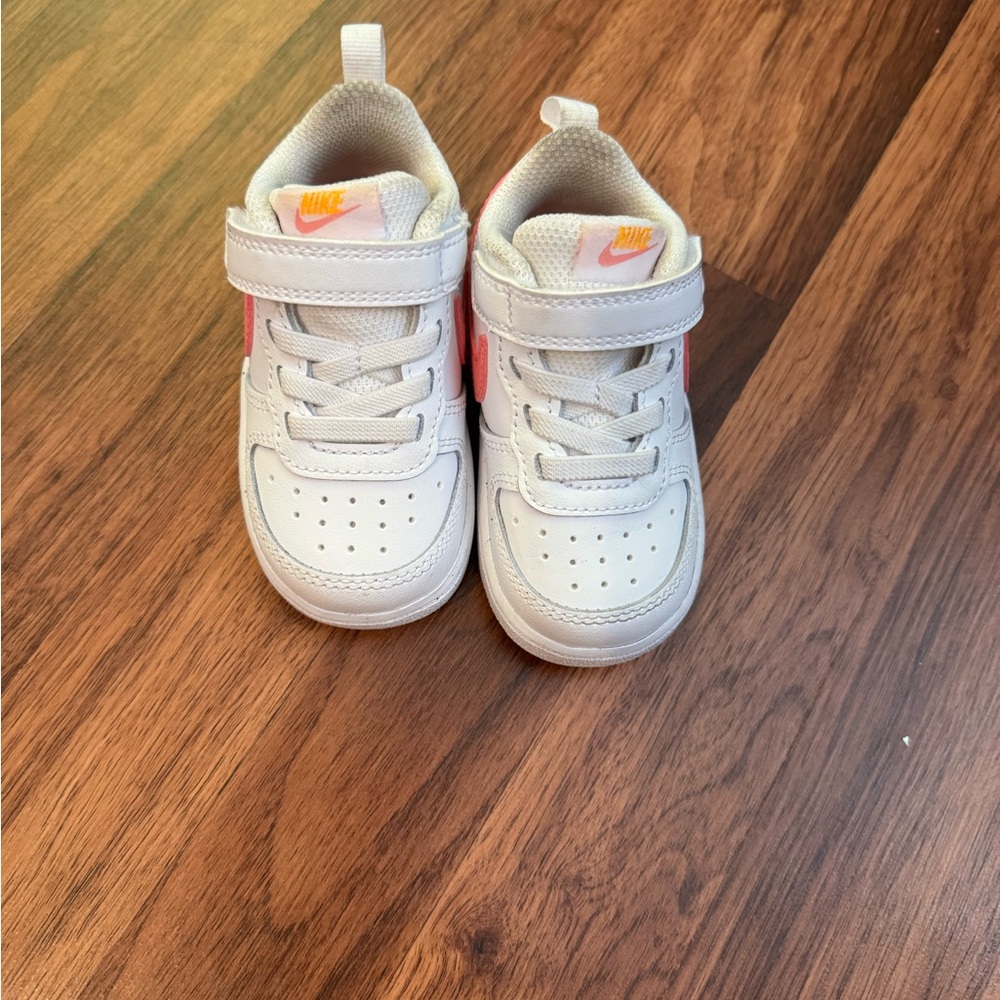 Nike Kids White and Pink Shoes